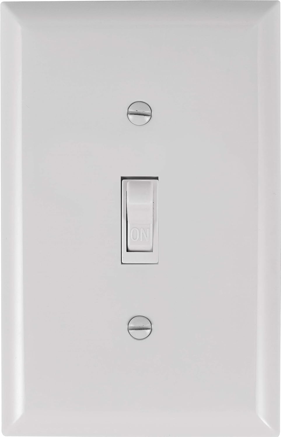 GE Grounding Toggle Switch, Single Pole, In Wall On/Off Fan & Light Switch Replacement, 15 Amp, Great for Home, Office & Kitchen, UL Listed, White, 54161 - - 