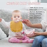 Vicloon Baby Teething Bibs Set Absorbent Muslin 3 pcs 29cm Neck 25x22cm view 6