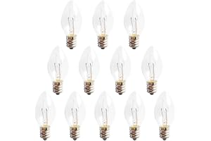 12 Pack 15WE12 15 Watt Light Bulbs for Scentsy Bulbs Plug, Suitable for Nightlight Warmer Salt Lamp Wax Diffuser C7 15W 120 V
