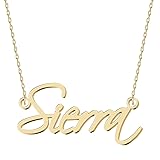 UMAGICBOX Personalized Sierra Name Necklace 18K