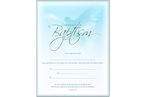 WARNER PRESS Baptism Certificate (Pk of 6) - Coated, Full Color