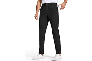 SERAMY Men Golf Pants 30" Inseam 5 Pockets Slim Fit Stretch Lightweight Quick Dry Dress Chino Trousers for Work Casual
