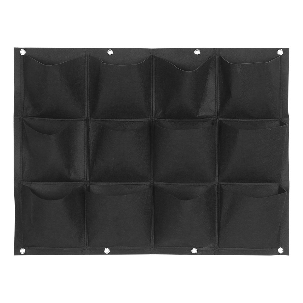 Zerodis Vertical Garden Planter, Multi Pocket Wall Hanging Felt Planter Grow Bags for Home Garden Balcony Indoor Outdoor (12 Pockets)
