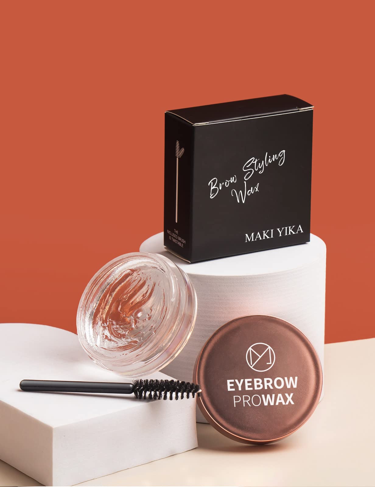 Brow Styling Wax for Feathery & Fluffy & Brow Freeze, Clear Eyebrow Gel, Soap, Long Lasting Eyebrow Makeup for Lamination Effect (1pcs)