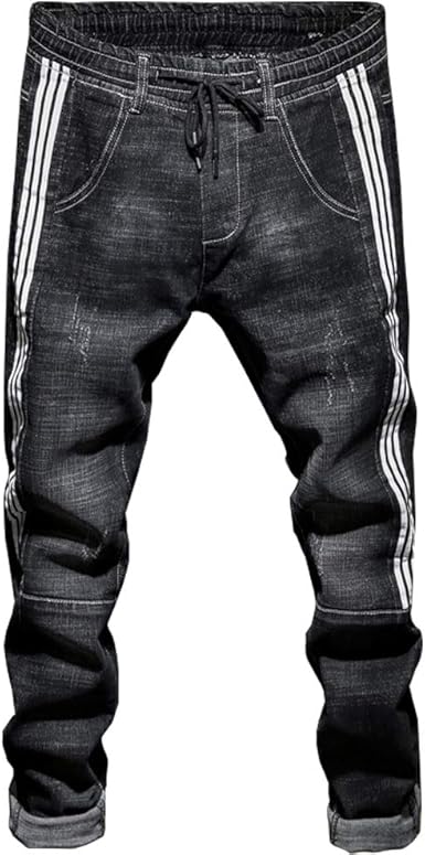 mens elastic waist jeans amazon