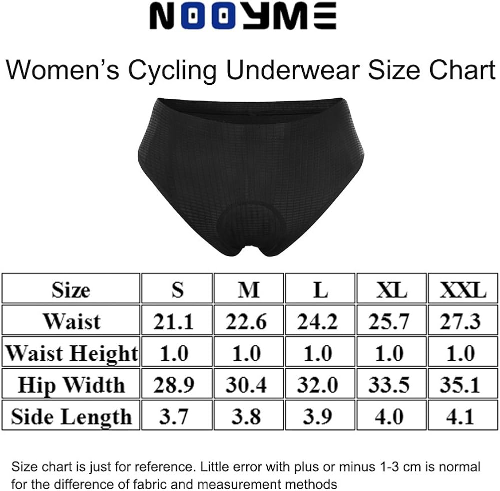 NOOYME Women Bike Underwear Gel 3D Padded Printed Design Bicycle Briefs Cycling Underwear Shorts: Clothing