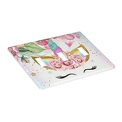 Unicorn Pink Triple Toggle Light Switch Cover