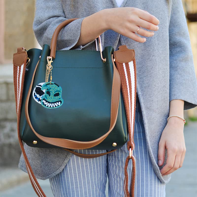 MingSH Diamond Painting Keychain,5 Pack DIY Rhinestone Keyrings Kits for Kids,Full Drill Crystal Cute Keychain Art Craft Key Chain Pendant for Handbag Charms Pendant Gift