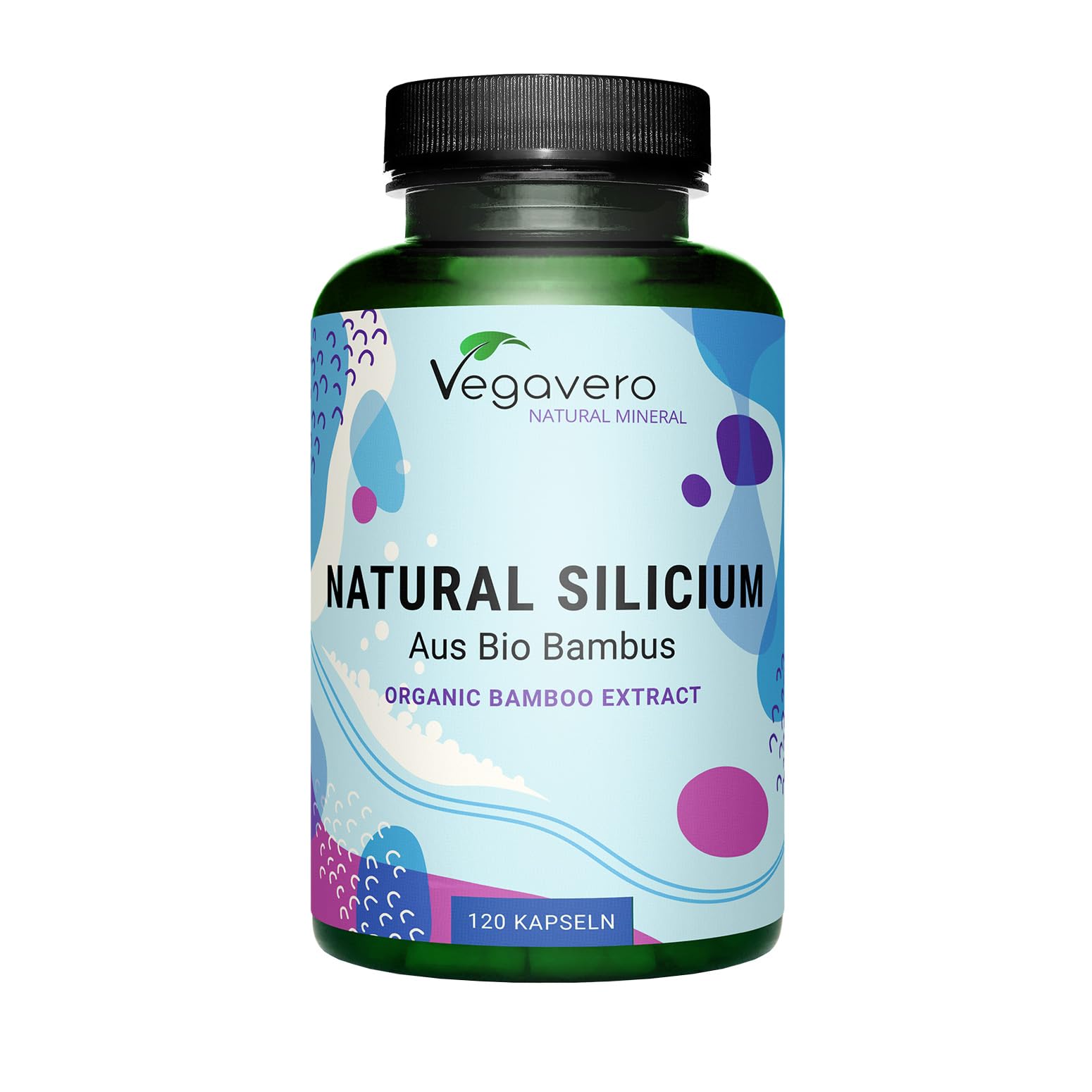 Vegavero Organic Silica Supplement 300 mg | High Bioavailability | 100% Natural from Bamboo Extracts | Supports Hair, Skin and Nail Health | 120 Capsules | Vegan