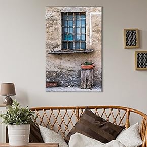 Canvas Wall Art of Rural Window in Small Italian Town | 12" x 18"