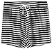 Latuza Women's Cotton Striped Pajama Shorts M Black