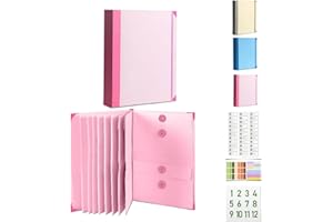 OANRUYAN Veleron Life Book Organizer with Labels, If I Die Binder with Pockets, Important Document Organizer, Pink
