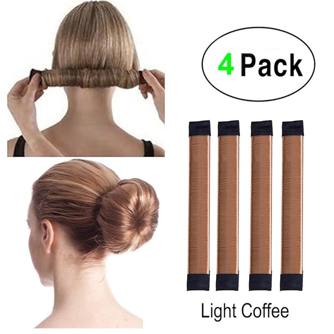 Super Simple Hair Bun Maker Set 4pcs Women Kids Easy Hair Styling