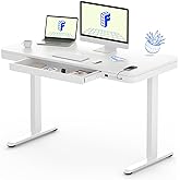 FLEXISPOT Electric Standing Desk with Drawer Height Adjustable 48 x 24 Inches White Desktop & Frame Quick Install Comhar Home