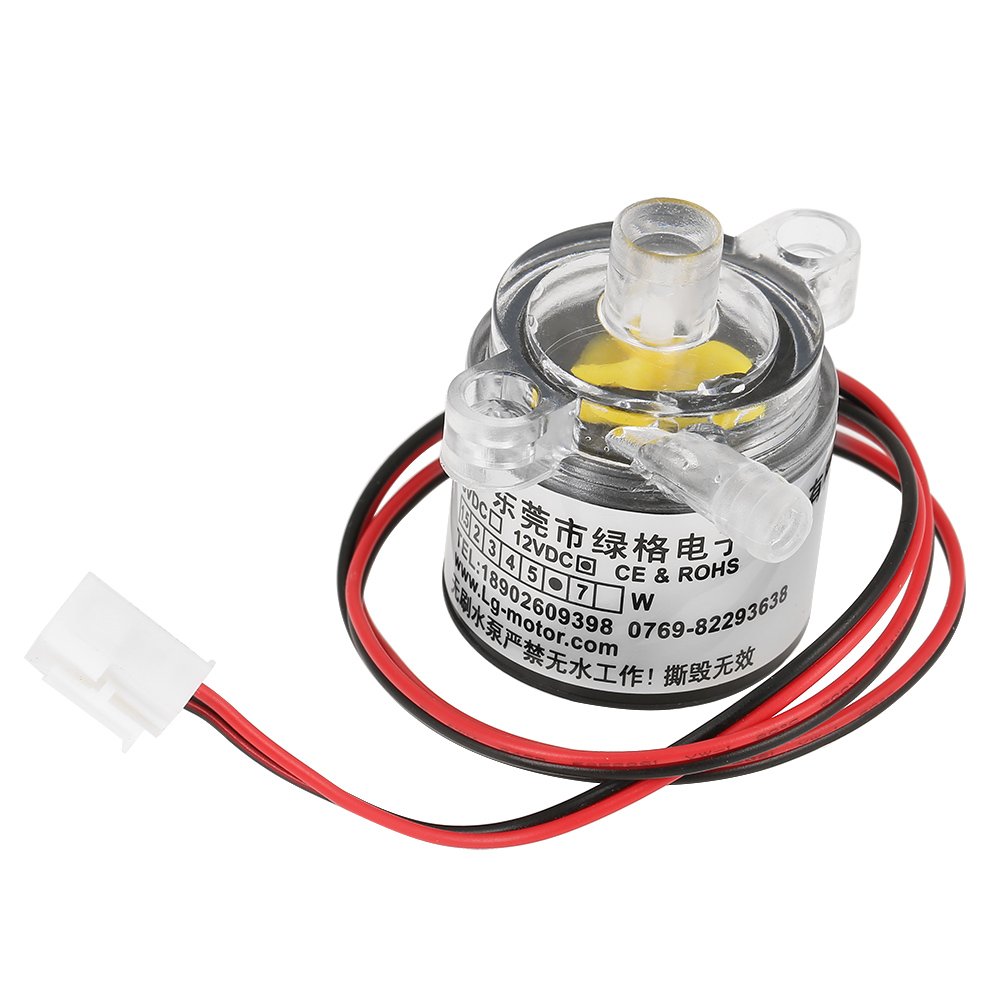 Mini Submersible Brushless Water Pump 2L/Min,12V DC 6W - Can Be Used In Operate Inside/Outside The Cold Or Hot Water - Low Noise, Energy-Saving