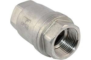 1" Check Valve WOG 1000 Spring Loaded In-line Stainless Steel SUS/SS316 CF8M