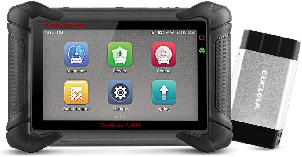 AUTO Intelligent Dual-Mode Diagnostics System Tool OBDII Automotive Professional Scanner Car Engine ABS SRS EPB Immobilizer Oil Service Reset TabScan S8M Tablet