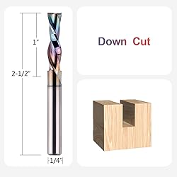 SpeTool 1/4 Inch Shank Downcut Spiral Router Bit