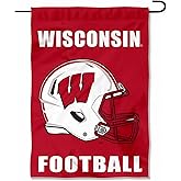 Wisconsin Badgers Football Helmet Garden Flag