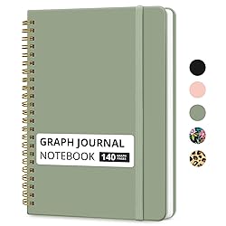 Taja Graph Spiral Journal Notebook for Women