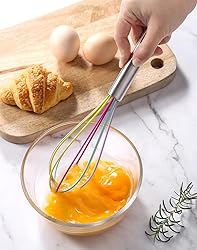 Ousyaah 5-Piece Silicone Whisk Stainless Steel
