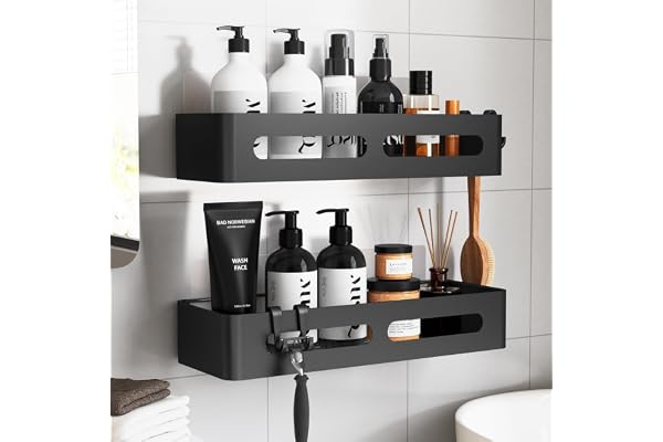 Sakugi Shower Caddy - Large Adhesive Shower Organizer, Rustproof Shower Shelves for inside Shower, Stainless Steel Shower Rac