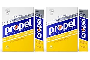Propel Powder Packets, Lemon With Electrolytes, Vitamins and No Sugar, 20 Count (Pack of 2) - in GARIZZE Box