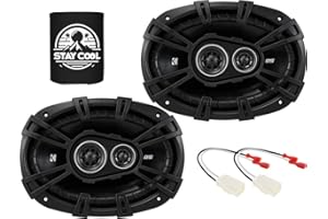 KICKER Speakers 6x9 inch for Jeep Renegade 2015-2020 Upgrade Kit - Pair of DS Series with Harness, Car Audio Front or Rear Door Speaker DSC6930, 43DSC69304
