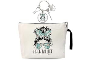 ZHANTUONE Dental Life Cosmetic Bag, The Best Birthday Gift for Dentists, For Women Dental Hygienist Makeup Bag, Dental Assistant Gifts, Dental Hygienist Gifts, Funny Dentists Gift, Colleague Gift
