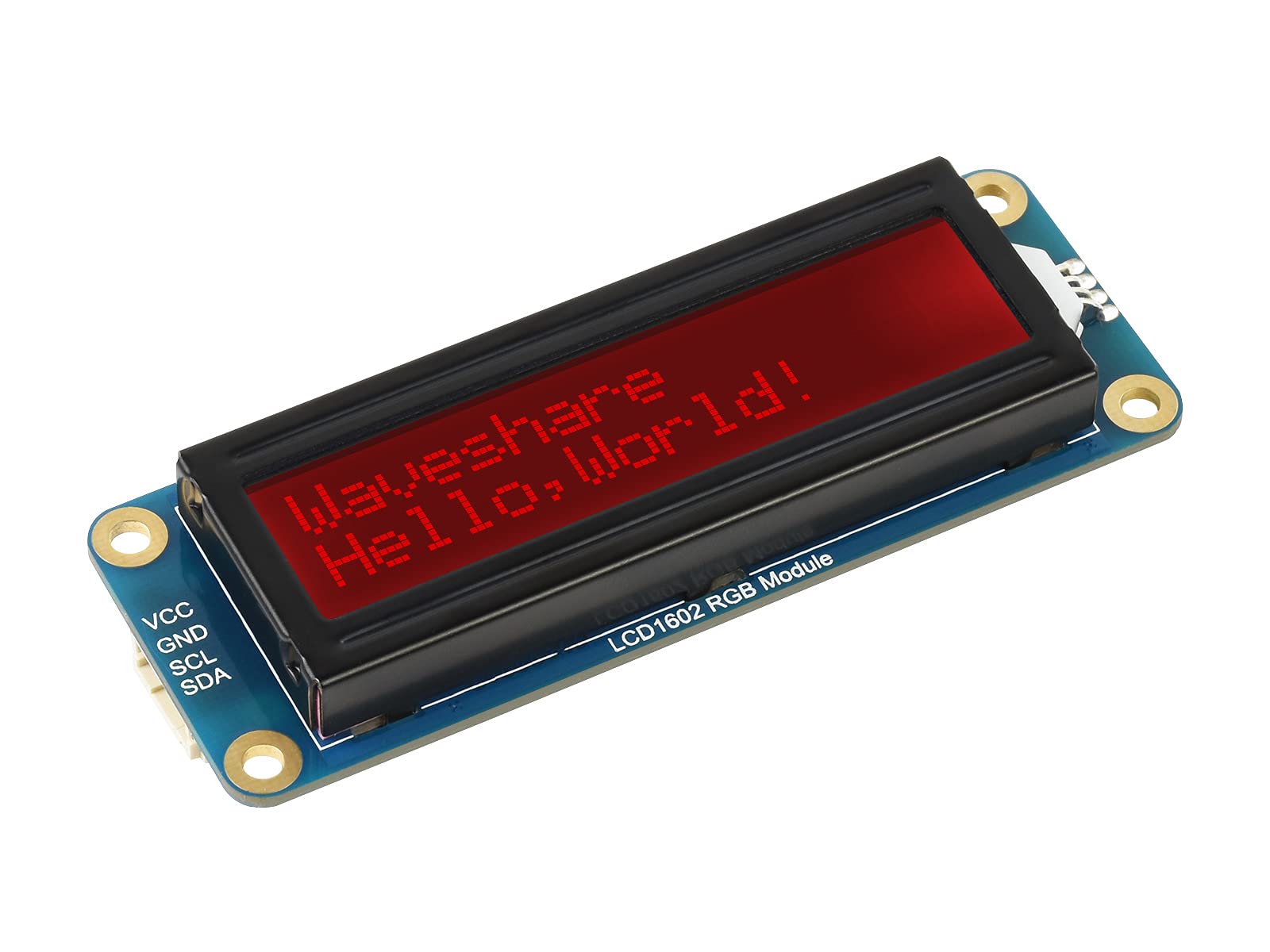 1602 LCD Display RGB Module 16x2 Characters 16M Colors RGB Backlight LCD Module, I2C Bus, 3.3V/5V Compatible, for Raspberry Pi/Pi Pico, Jetson Nano Arduino