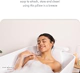 TranquilBeauty Bath Pillow Waterproof Head Neck Support Suction Cups Ergonomic view 4