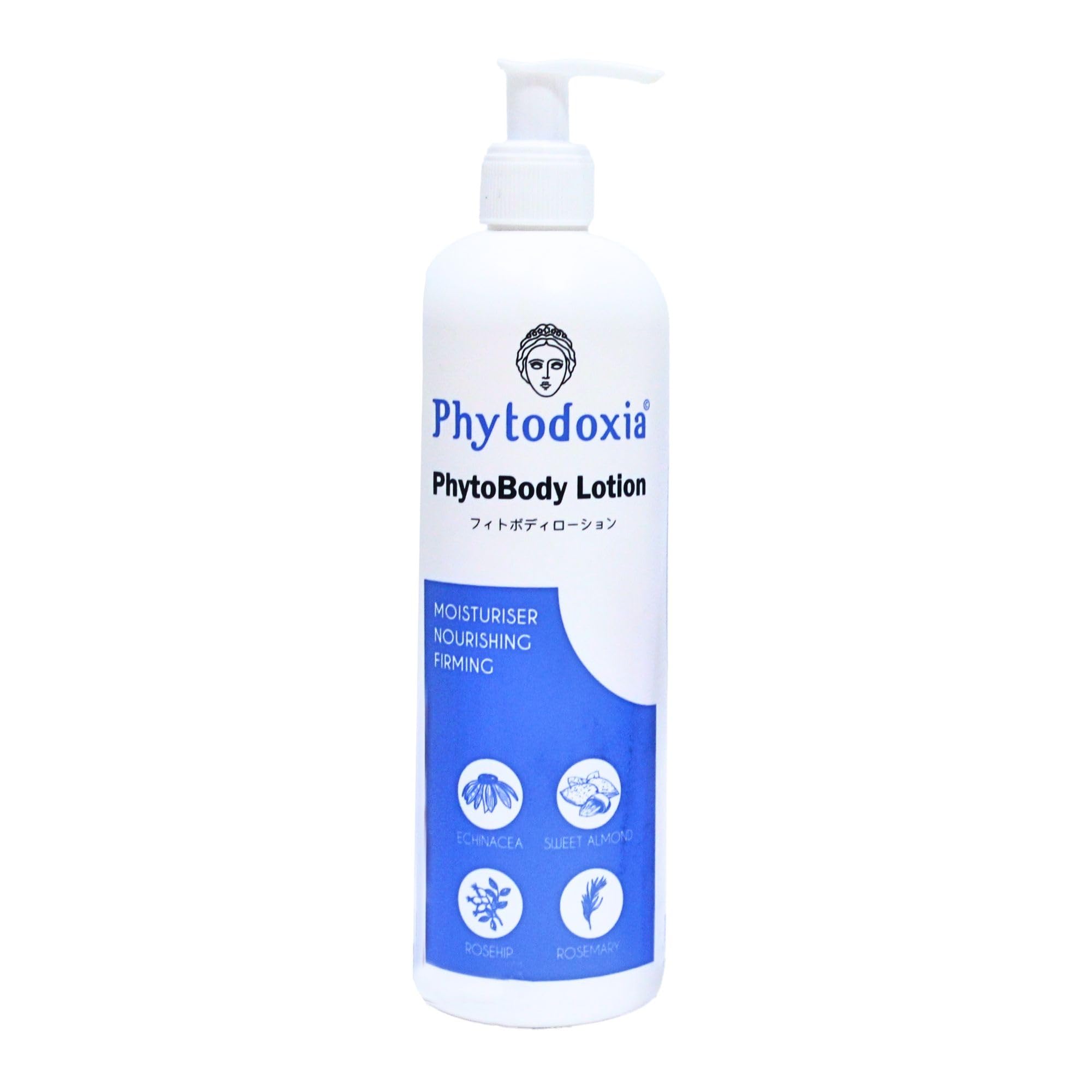 PHYTODOXIA PhytoBody Lotion 500 ml | Natural Anti-Wrinkle and Stretch Mark Moisturiser – Hydrating Face, Body and Hand Cream for Dry and Sensitive Skin – with Rosehip, Echinacea and Almond Oil