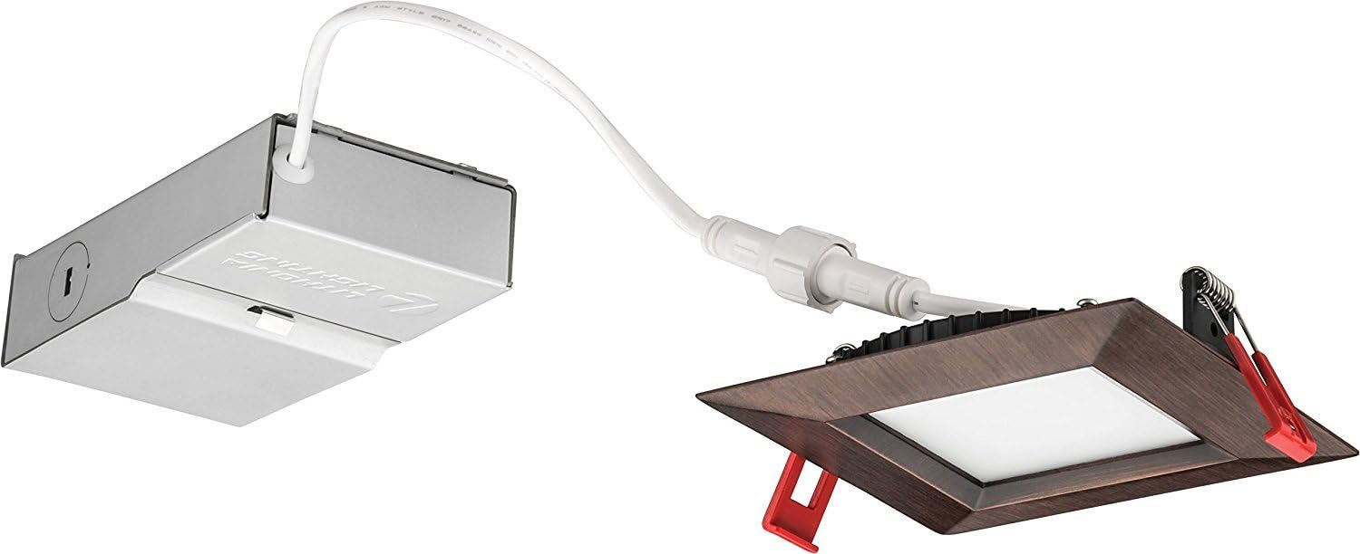 Best 3 In. Square White Recessed Led Gimbal Lighting Kit