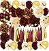 Graduation Decorations Maroon Gold 2025/Burgundy Maroon Graduation Party Decorations/Fall Bridal Shower Decorations/Burgundy Gold Balloons/Birthday Party Decor for Women Fall