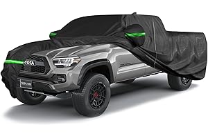 Winsyison Waterproof Car Covers for Toyota Tacoma 2004-2022 190T Car Cover Waterproof All Weather Sun Rain UV Dust Protection Outdoor Indoor Full Car Covers with Zipper Door