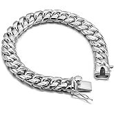 Dankadi Fashion Men's 925 Sterling Silver Bracelet-Original Silver Classic 10mm Cuban Chain 7-8-9-10 inch Charm Jewelry Party Birthday Gift