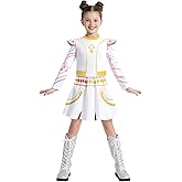 Juebm Girls Halloween Outfit Kids Singer Fashion Outerwear Party Clothes