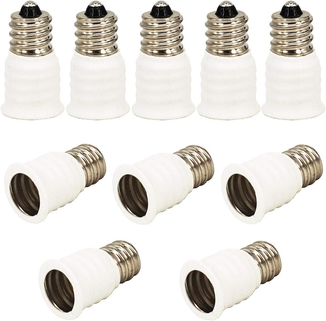 LED Adaptador E12 a E14 para bombillas incandescentes halógenas y de bajo consumo 10 unidades LED Adaptador E12 a E14 para bombillas incandescentes halógenas y de bajo consumo 10 unidades