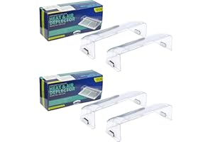 DGQ Unbreakable Air Deflector 8" to 12" Adjustable Heat and Air Vent Deflector Magnetic for Floor Registers, Also Work for Vents, Sidewall, and Ceiling Registers, Pack of 4