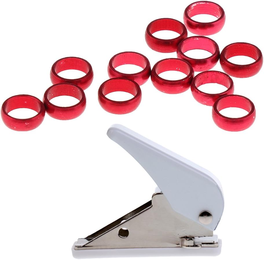 LoveinDIY Target Punch Hole Puncher + 12 Pieces O Rings Darts Red Sports & Outdoors