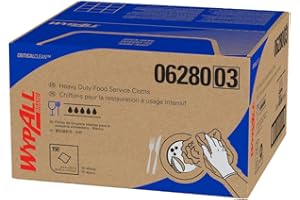 Kimberly-Clark 06280 White WYPALL X80 Foodservice Towels, WH/PRT, 12" W x 23.4" L (Pack of 150)