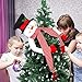 OurWarm Christmas Tree Topper Snowman Hugger with Large Hat Shawl and Poseable Arms Holiday Decorations Winter Wonderland Decoration Xmas Party Supplies