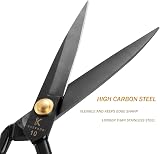 Homlynn 10 Inch Fabric Scissors Right-Handed Tailor's Shears Black view 3