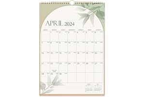 TERSUS 2024-2025 Wall Calendar - 2024-2025 Calendar from APR.2024 - JUN.2025, 17" x 12", 16 Months Large Wall Calendar 2024 with Twin-Wire Binding, Blank Block