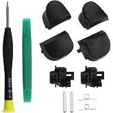 ECSiNG Set of 12 L1 R1 L2 R2 Trigger Buttons Repair Kit Compatible with PS5 V1 Controller Shoulder Buttons with Springs &amp; Trigger Frames &amp; Shaft &amp; Screwdriver &amp; Pry Tool