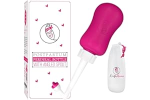 Ninja Mama Peri Bottle for Postpartum Care Post Partum Essentials for Pain Relief, Tears & Hemorrhoids After Birth Portable Perineal Bottle with Angled Spout Labor & Delivery Hospital Bag. (355ml)