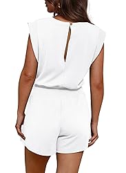 OFEEFAN White Rompers for Women Dressy Casual