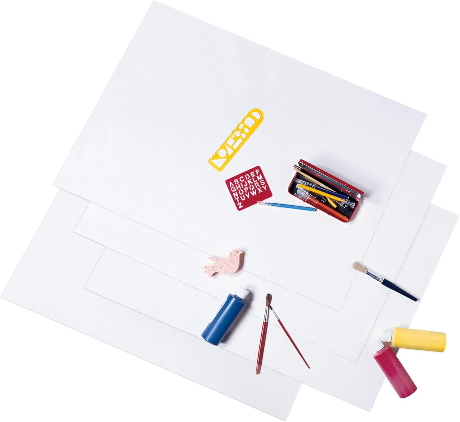 UCreate Economy Poster Board, White, 22" x 28", 100 Sheets/Carton : Ordinary Display Boards : Office Products