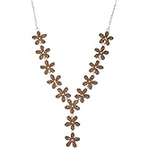 RUOFFETA Colorful Tropical Raffia Necklace, Dopamine Boho Beach Jewelry for Women, Y-Shape Handmade Flower Necklace