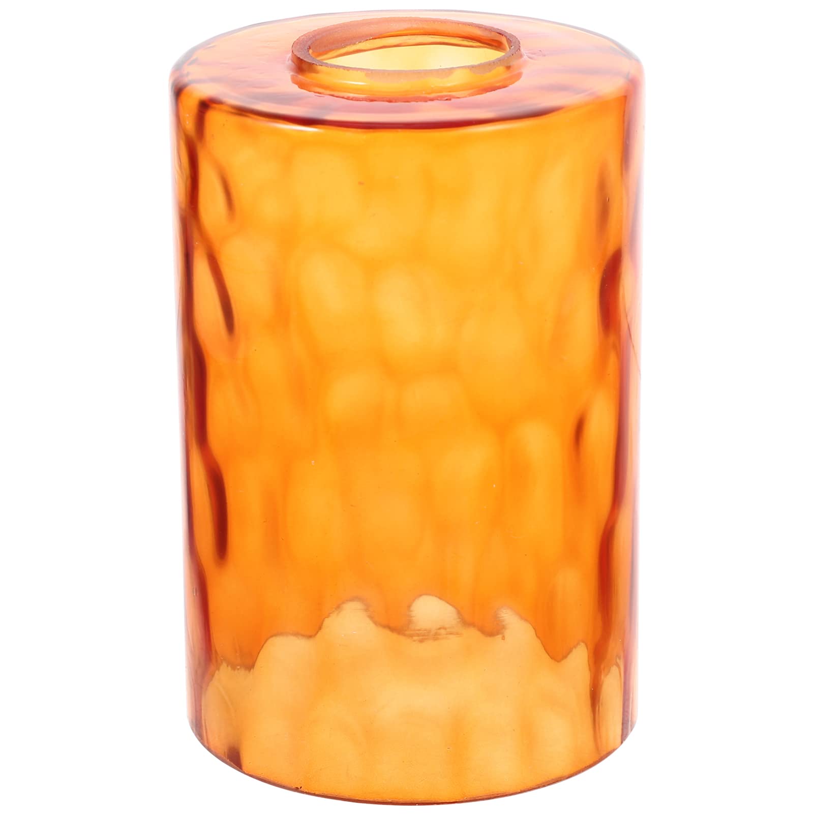 Mobestech Glass Drum Lampshade Glass Cylinder Lamp Replacement, Elegant Lamp Covers Cylinder Fitter Light Fixture for Pendant Light Chandelier Wall Sconces Amber Light Ceiling Light Shade
